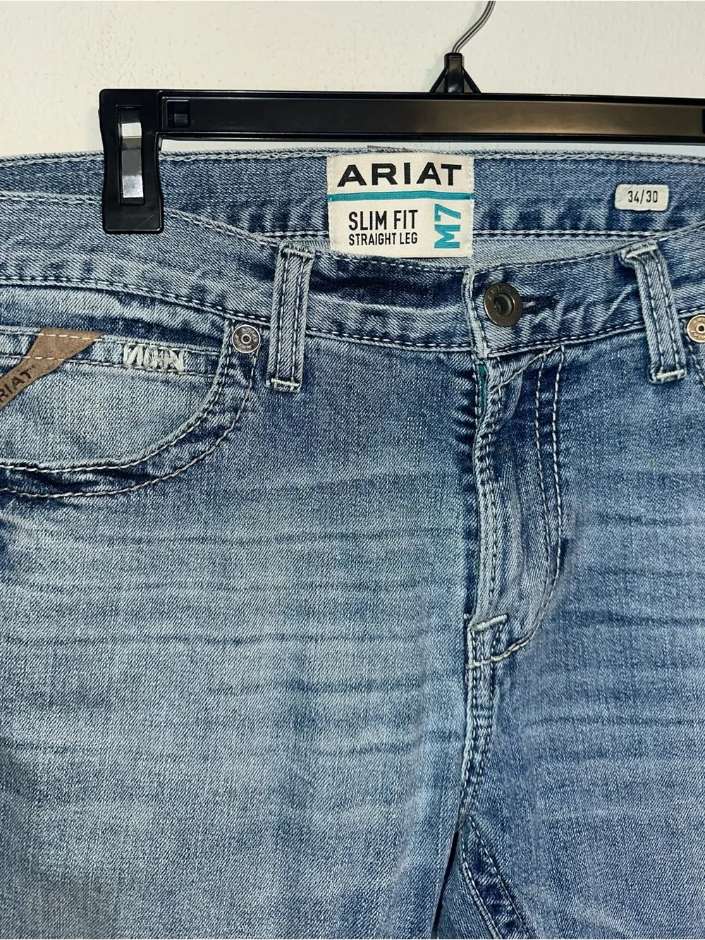 Ariat Blue Denim Jeans Slim Straight